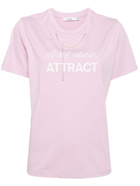 T-shirt mit perlen B+ab pink