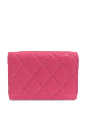 Kožená peněženka Chanel Pre-owned růžová