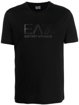 Trykt t-skjorte Ea7 Emporio Armani svart