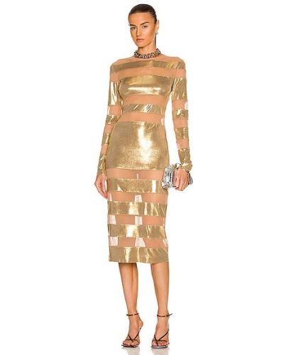 Платье металлическое Norma Kamali, золотой