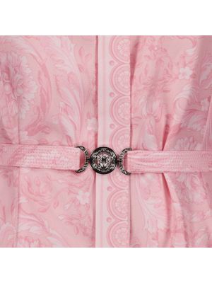 Vestido camisero con estampado Versace rosa