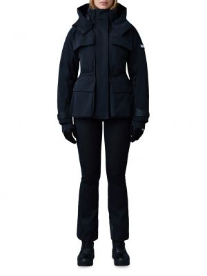 Пуховая горнолыжная куртка с капюшоном Mackage черная