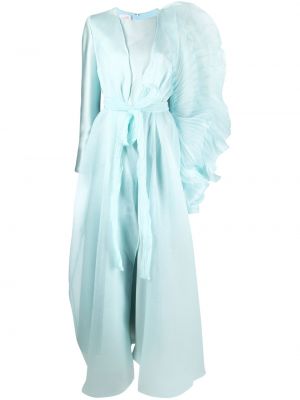 Abendkleid mit plisseefalten Gaby Charbachy blau