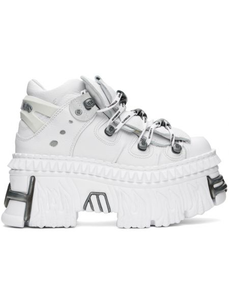 Белые кроссовки на платформе New Rock Edition Vetements, White