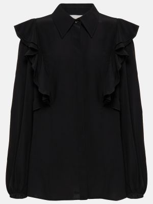 Hodvábna košeľa Chloã© čierna