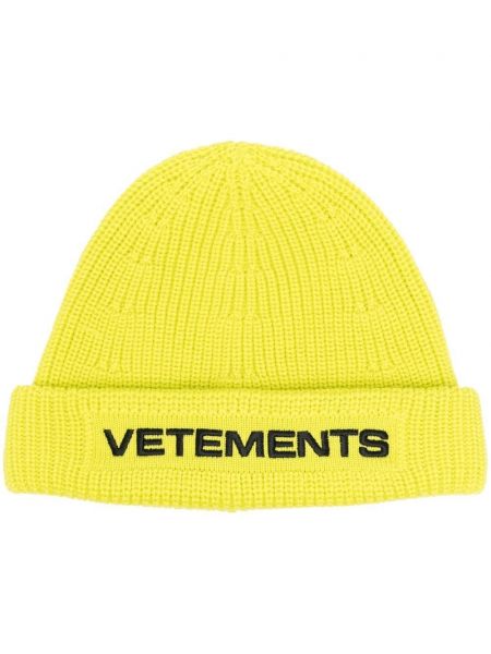 Brodeerattu pipo Vetements keltainen