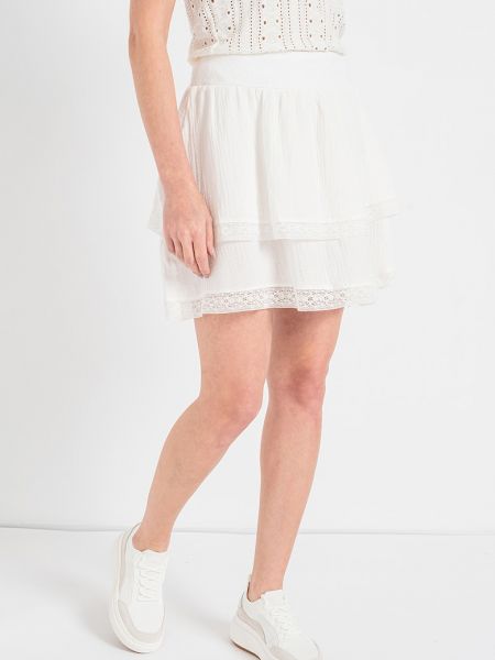 Кружевная юбка мини Vero Moda белая