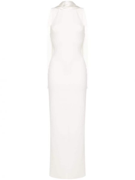 Вечерна рокля от креп Solace London бяло