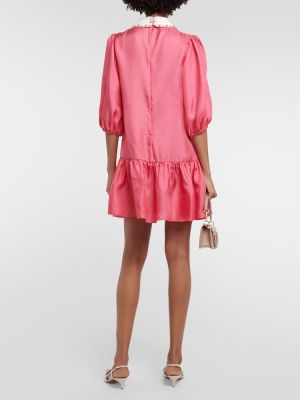 Mini robe en soie à imprimé Redvalentino rose