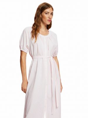 Платье-рубашка Esprit розовое