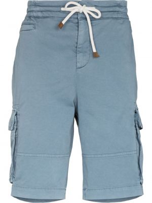 Bomull cargo shorts Brunello Cucinelli blå