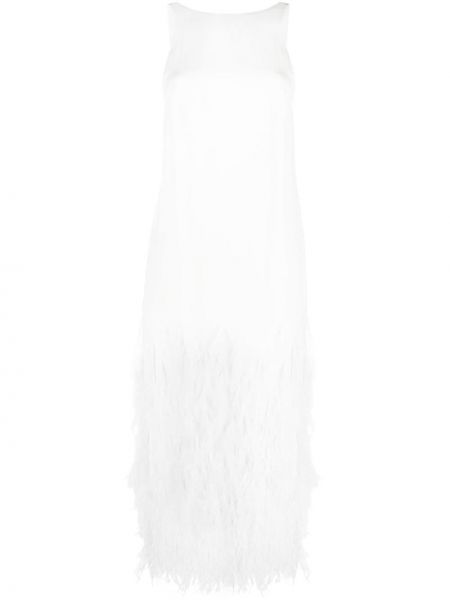 Вечерна рокля с пера Cult Gaia бяло