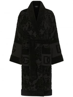 Peignoir avec manches longues Dolce & Gabbana noir