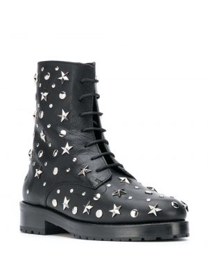 Stern ankle boots mit spikes Red(v)