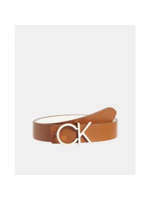 Cinturón de cuero reversible Calvin Klein marrón