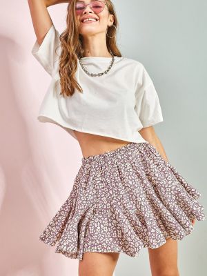 Mini sukně Bianco Lucci fialové