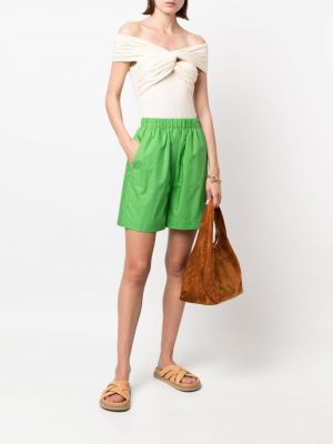 Shorts en coton Nanushka vert