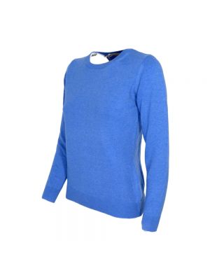 Jersey de lana de cachemir slim fit Cashmere Company azul