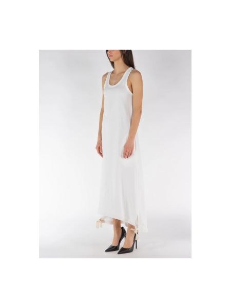 Sukienka midi bez rękawów z dżerseju Jil Sander biała