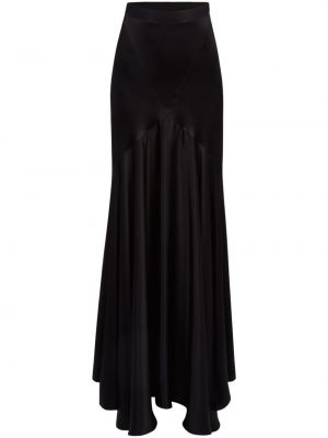 Saténová dlhá sukňa Nina Ricci čierna