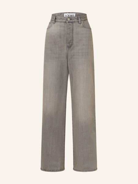 Melanžové straight fit džíny Loewe šedé