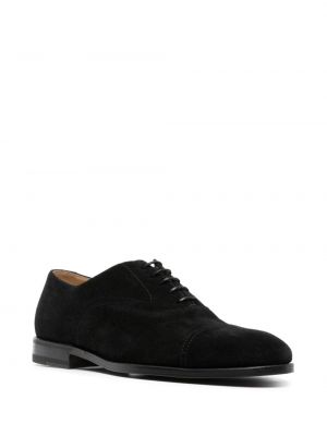 Nėriniuotos zomšinės oksfordo batai su raišteliais Henderson Baracco juoda