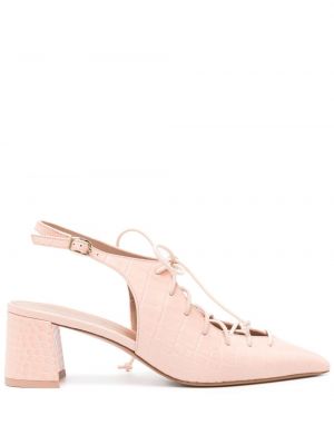 Кожени полуотворени обувки Malone Souliers розово