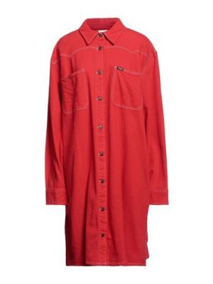 Vestido midi de algodón Wrangler rojo