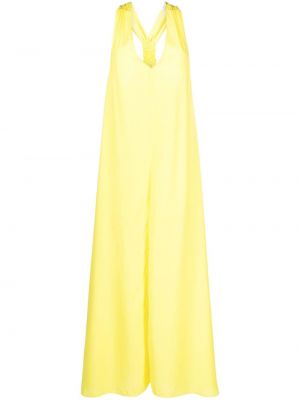 Вечерна рокля с v-образно деколте Patrizia Pepe жълто