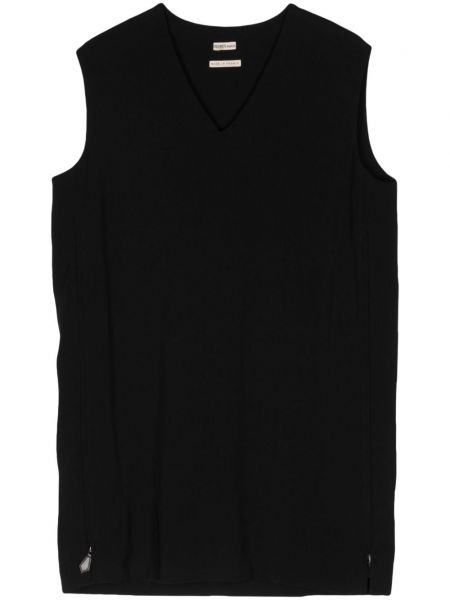 Копринена права рокля с v-образно деколте Hermès Pre-owned черно