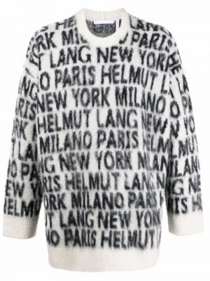 Пуловер с принт Helmut Lang черно