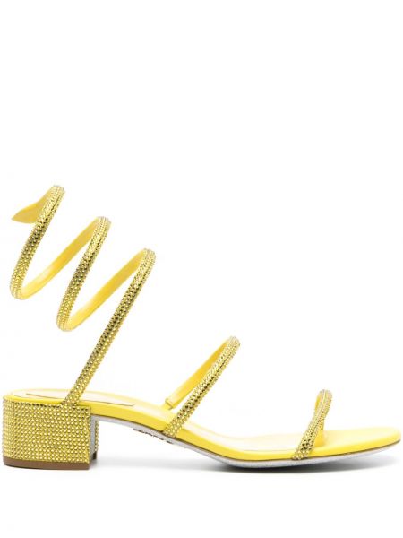Sandali di raso René Caovilla giallo