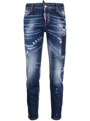 Rippet tapered fit jeans Dsquared2 blå