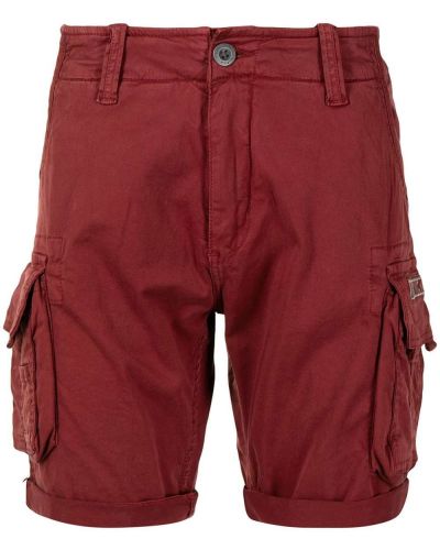 Pantalones cortos cargo con bordado Alpha Industries rojo