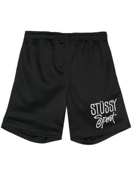 Shorts de sport en mesh Stüssy noir