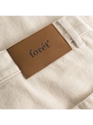 Pantalones rectos de algodón Forét beige