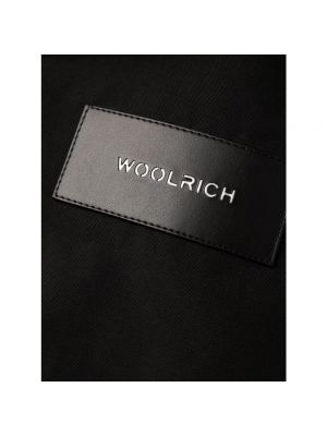 Chaqueta de cuero con capucha de cuero sintético Woolrich negro