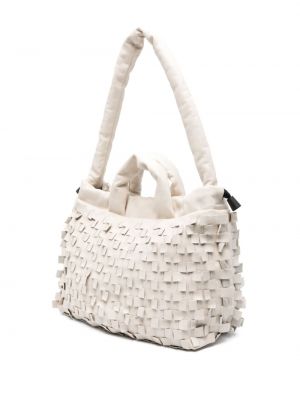 Shopper en cuir Vic Matie blanc