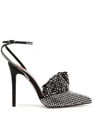 Полуотворени обувки с кристали Andrea Wazen черно