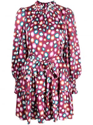 Sukienka w panterkę Dvf Diane Von Furstenberg różowa