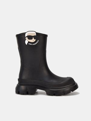 Botas de agua con plataforma Karl Lagerfeld negro