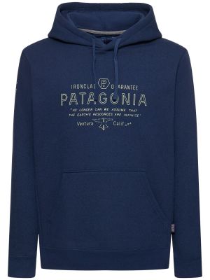 Sudadera con capucha de algodón Patagonia azul