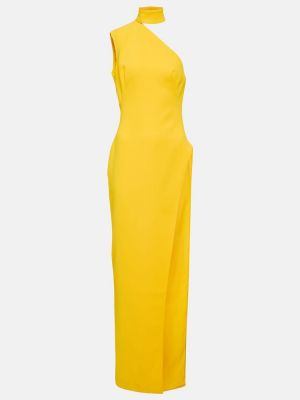 Asymetrické dlouhé šaty Mã´not žluté
