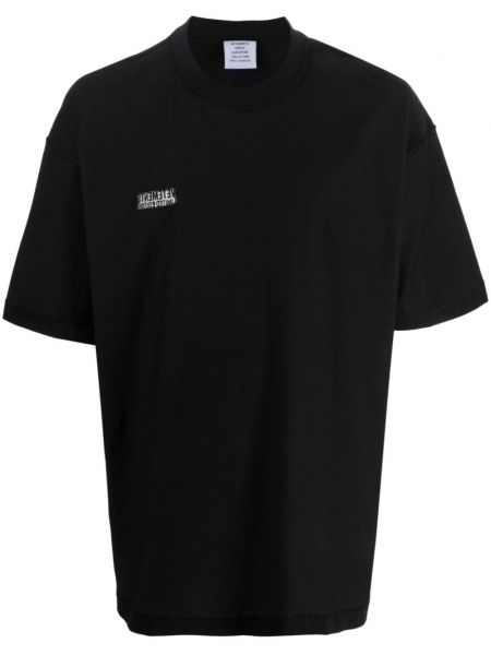 T-shirt aus baumwoll Vetements schwarz
