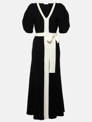 Vestido midi de lana Gabriela Hearst negro