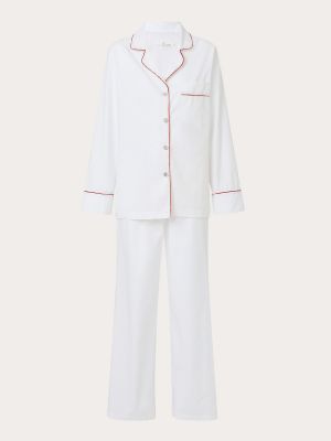 Pijama de algodón Vicky Bargallo blanco