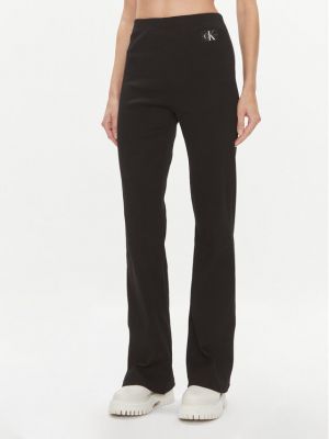Egyenes szárú nadrág Calvin Klein Jeans fekete