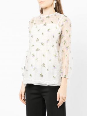 Przezroczysta bluzka w kwiatki Anna Sui