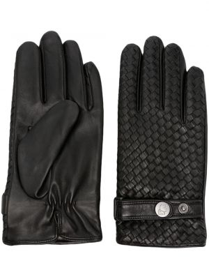 Кожени ръкавици Karl Lagerfeld черно