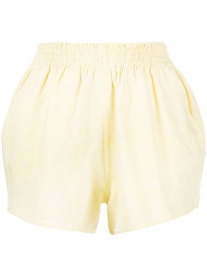 Pantaloni scurți de in din bumbac Forte Dei Marmi Couture galben